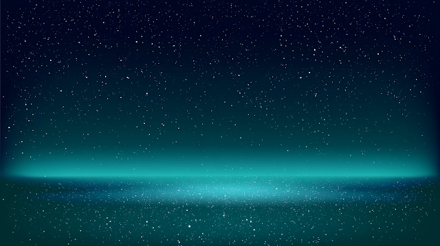 Minimalist Night Sky with Stars and Gradient Glow