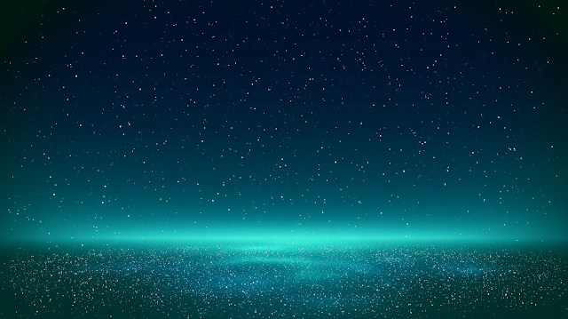 Minimalist Night Sky with Teal Horizon