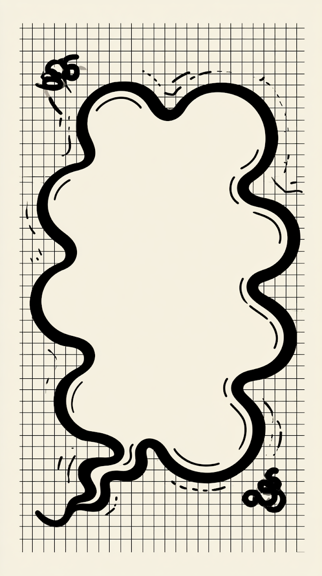 Minimalist Organic Blob Speech Bubble Poster
