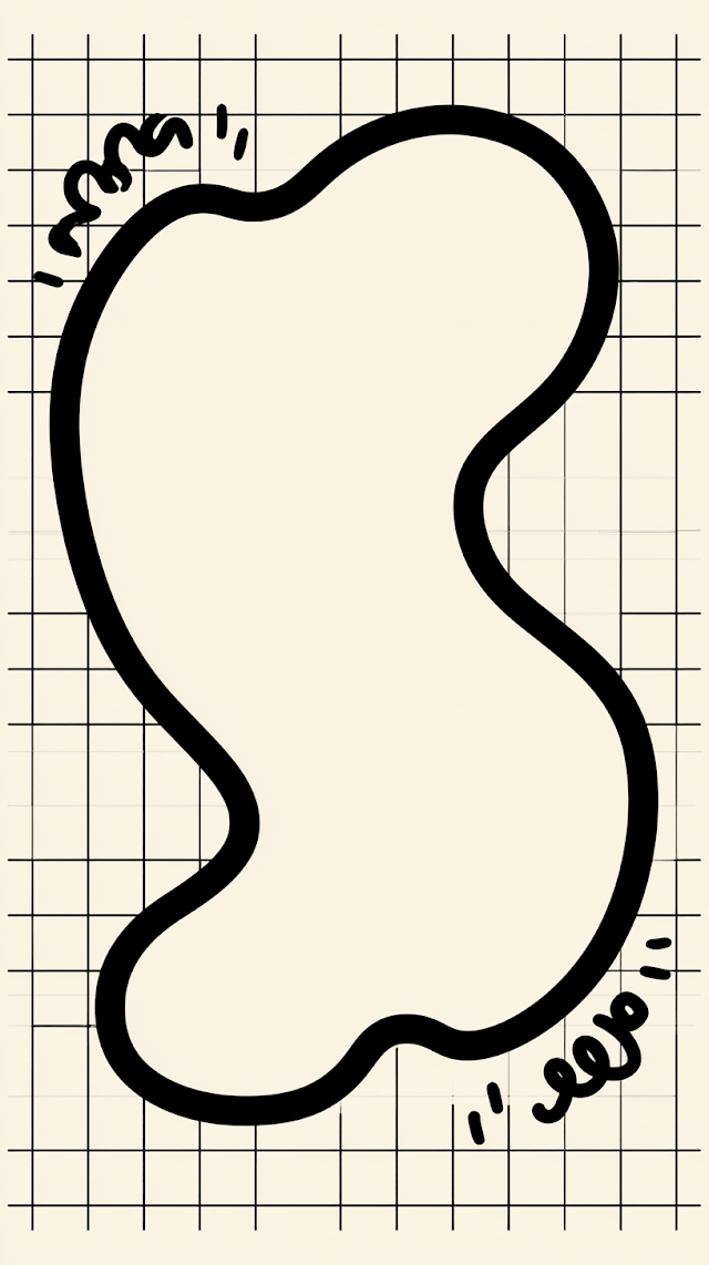 Minimalist Organic Blob Speech Bubble Poster