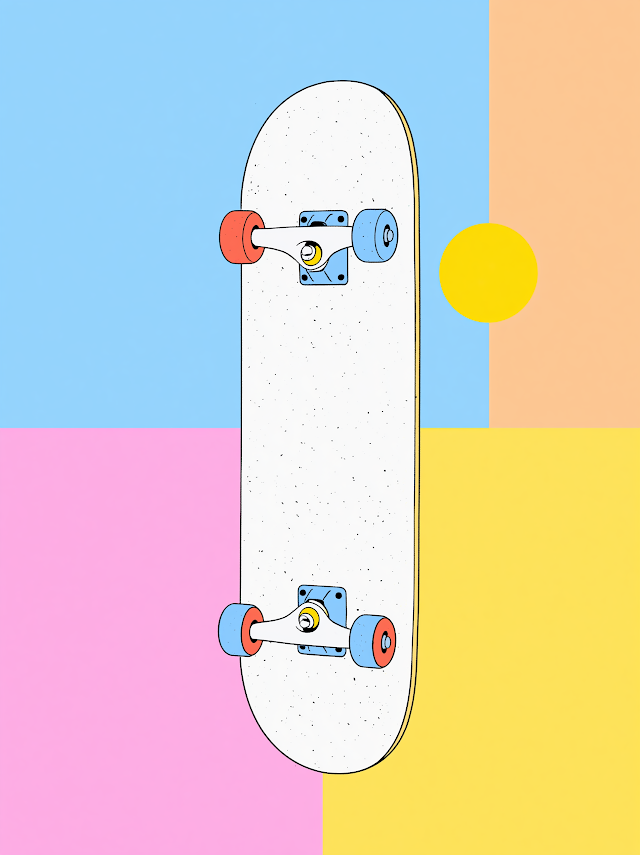 Minimalist Skateboard Collage