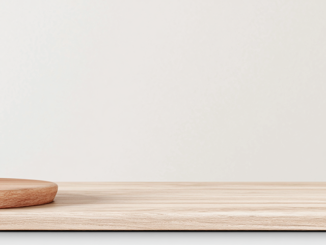 Minimalist Still Life: Serene Wood and Wall Composition