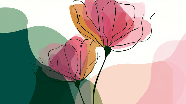Minimalistic Floral Silhouette Art