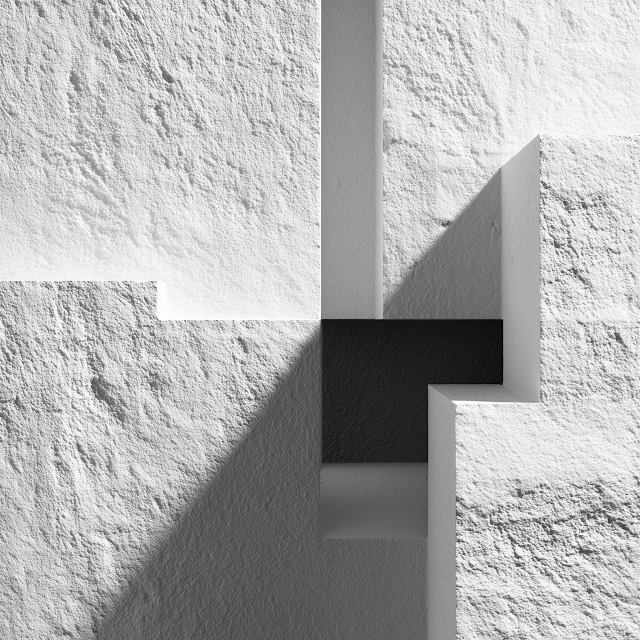 Minimalistic Monochrome Geometric Composition