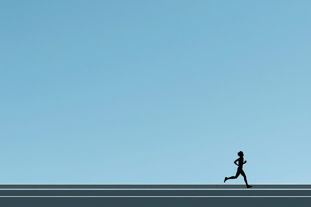 Minimalistic Runner Abstract Art
