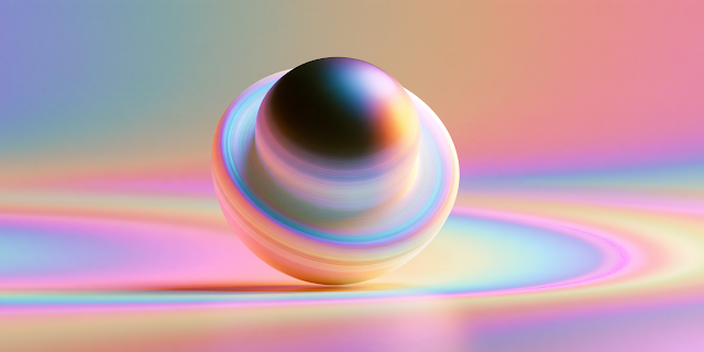 Modern Sculptural Form with Vibrant Background