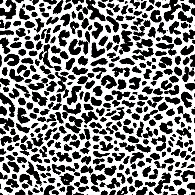 Monochrome Leopard Print Pattern
