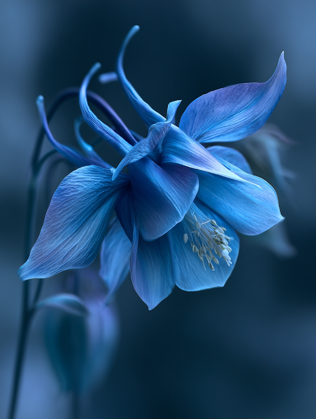 Mystical Blue Columbine Blossom