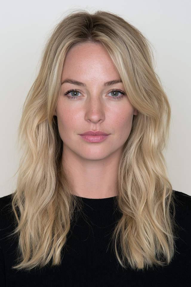 Natural Portrait of a Woman with Long Blonde Hair