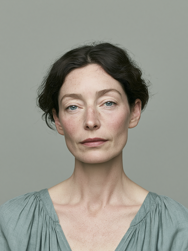 Natural Portrait of a Woman with Rosacea