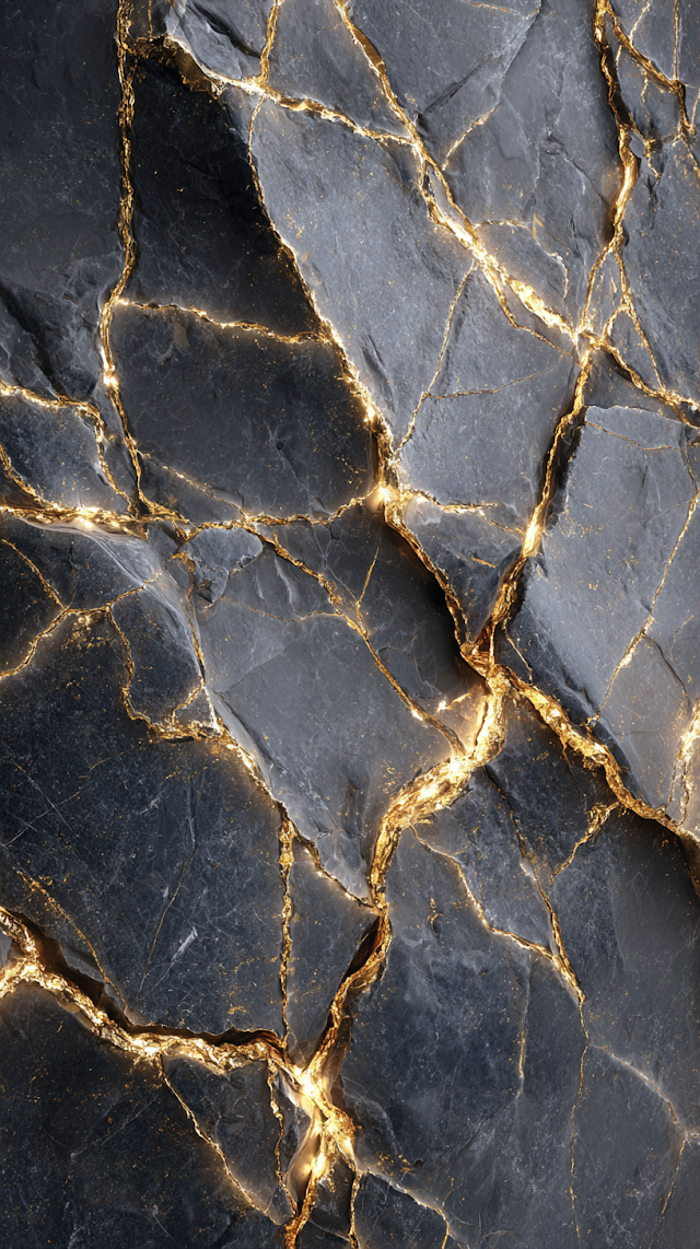 Nero Marquina Marble Texture with Golden Veins