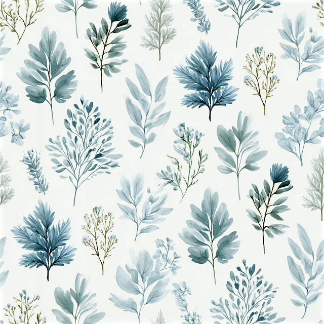 Pastel Botanical Seamless Pattern