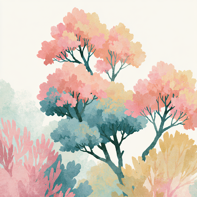 Pastel Coral Garden