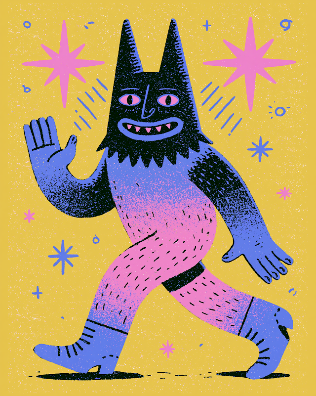 Playful Fantasy Character with Quirky Proportions