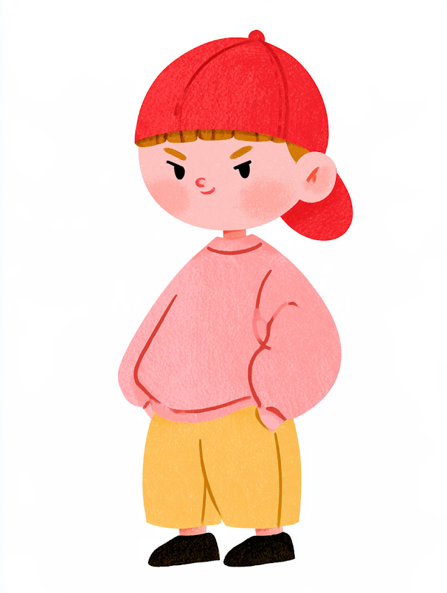 Playful Minimalist Korean Snack Mascot