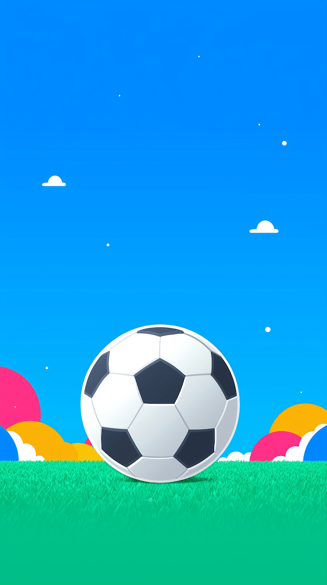 Playful Soccer Ball Vector Art in Mobile Game Screenshot