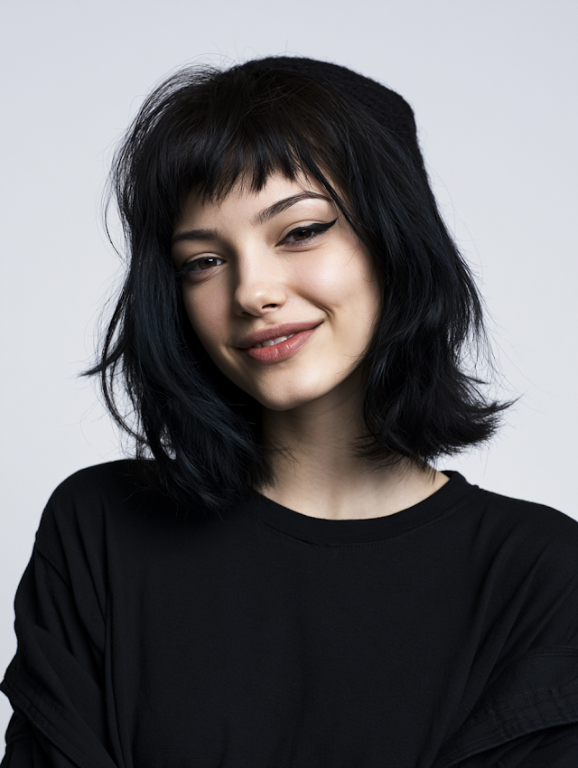 Playful Streetwear Portrait of Young Woman