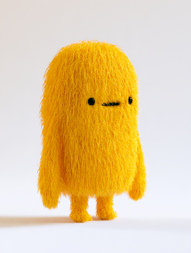 Playful Yellow Sim Card Character