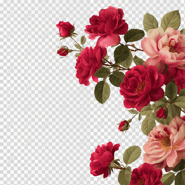 PNG Delicate Rose Border for Sign