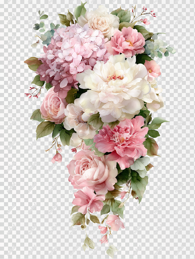PNG Floral Arch Arrangement in Watercolor