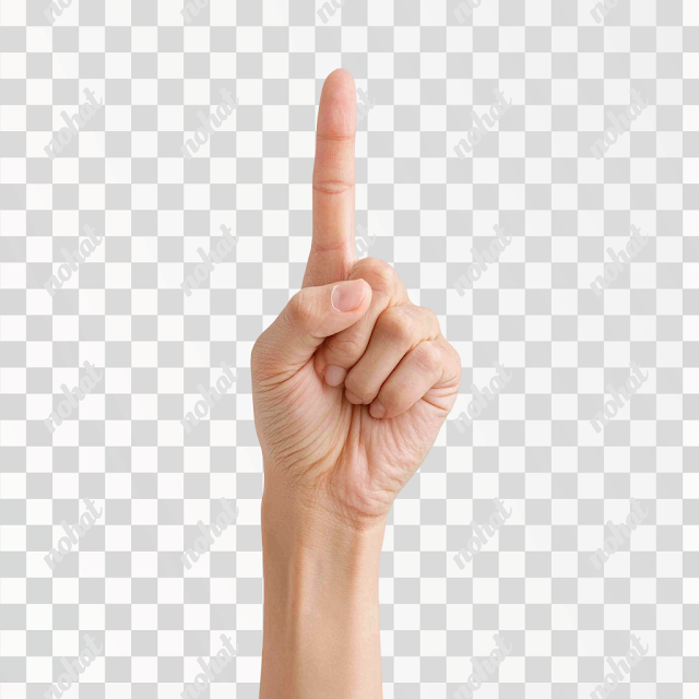 PNG Human Hand Gesture Index Finger Up