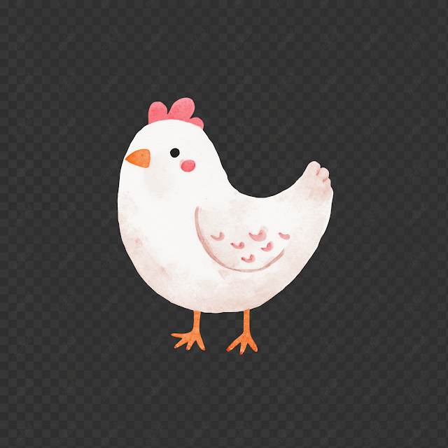 PNG Whimsical Chicken Illustration