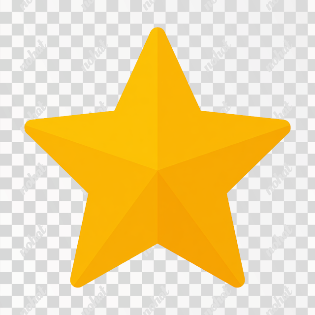 PNG Yellow Star Graphic with Rounded Corners
