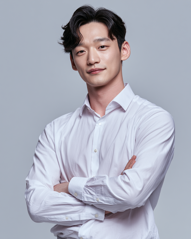 Professional Young Korean Male Instructor Portrait