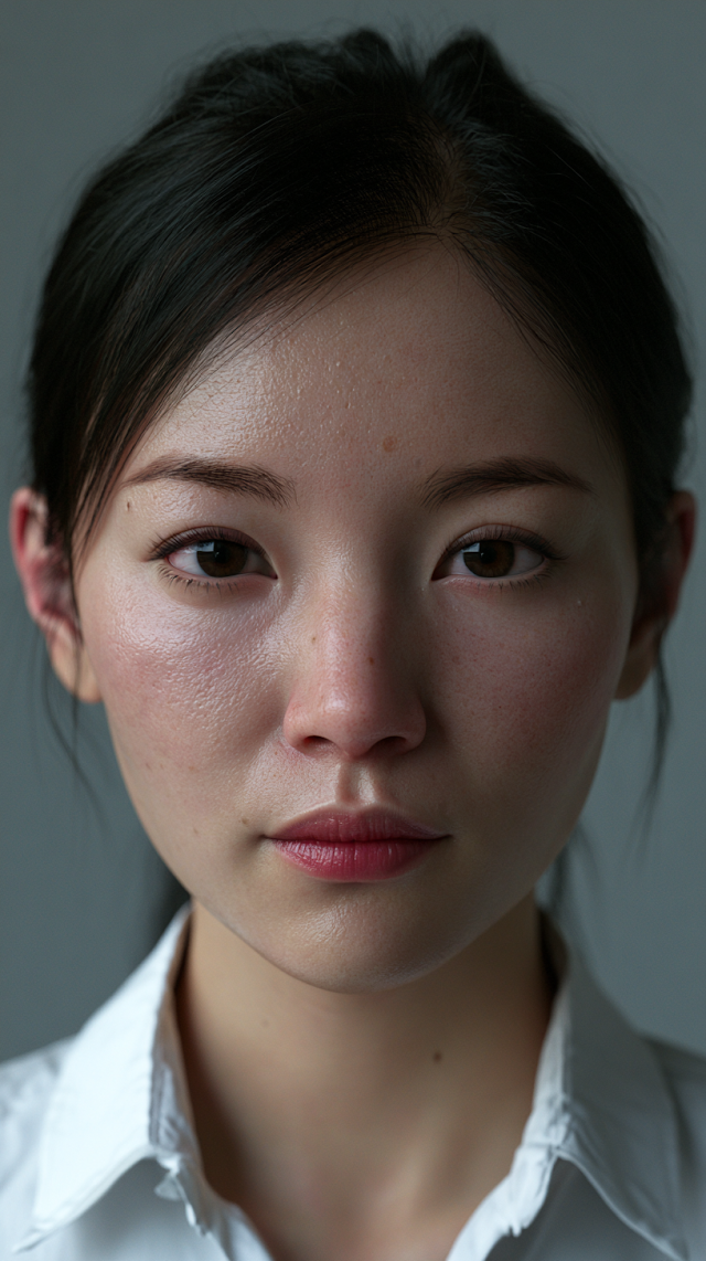Realistic Portrait of a Young Asian Woman