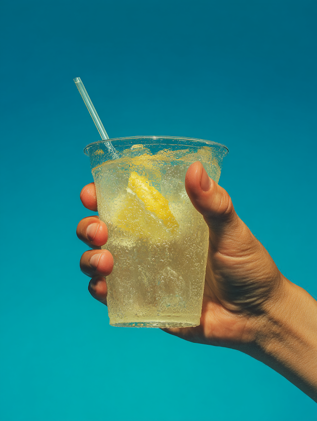 Refreshing Cold Lemonade in Hand
