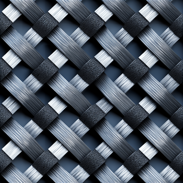 Seamless Abstract Geometric Pattern in Metallic Wire Lattice