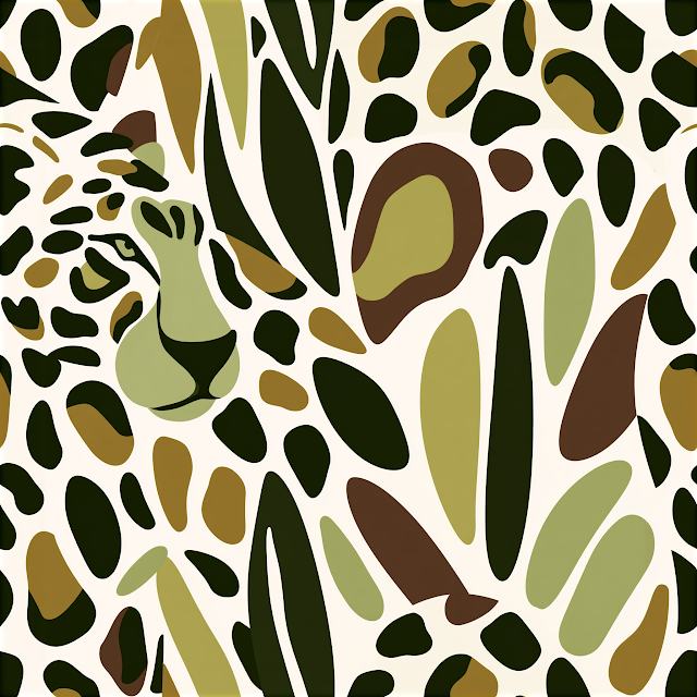 Seamless Abstract Safari Animal Print Pattern