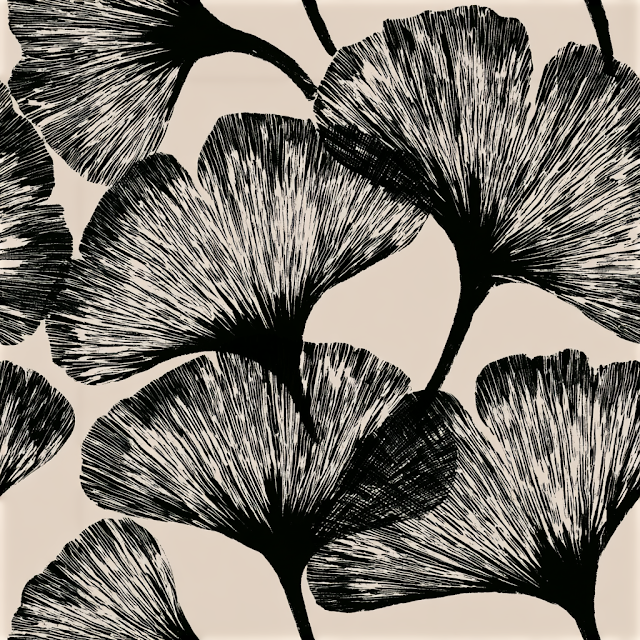 Seamless Ginkgo Biloba Leaf Pattern