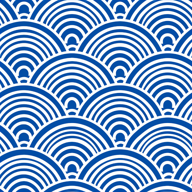 Seamless Japanese Seigaiha Wave Pattern