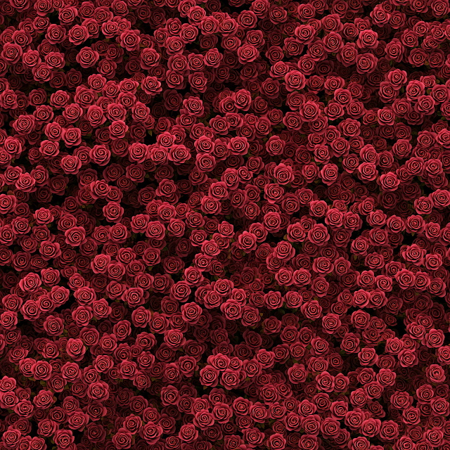 Seamless Texture of Tiny Red Roses