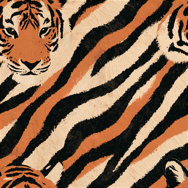 Seamless Tiger Stripe Pattern