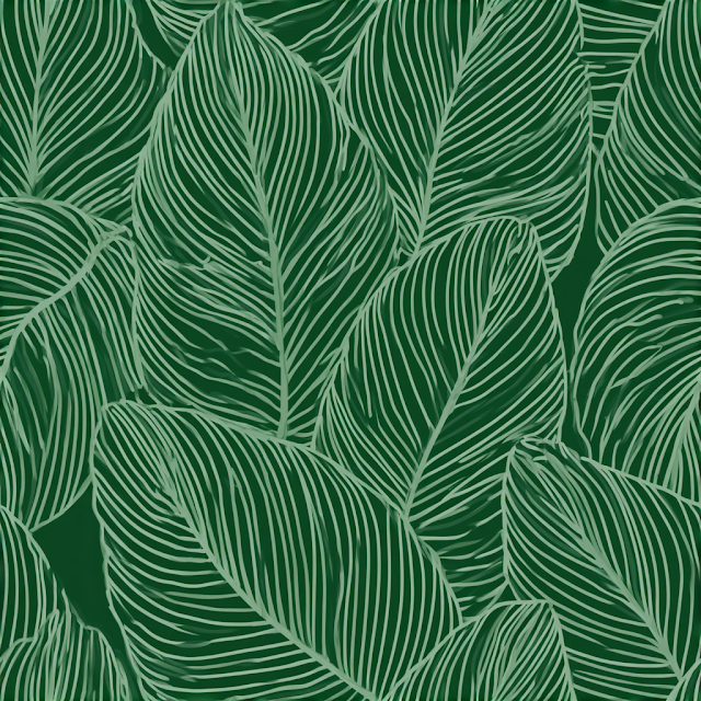 Seamless Tropical Banana Leaf Pattern
