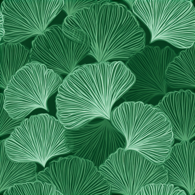 Seamless Tropical Botanical Pattern with Palm Leaves