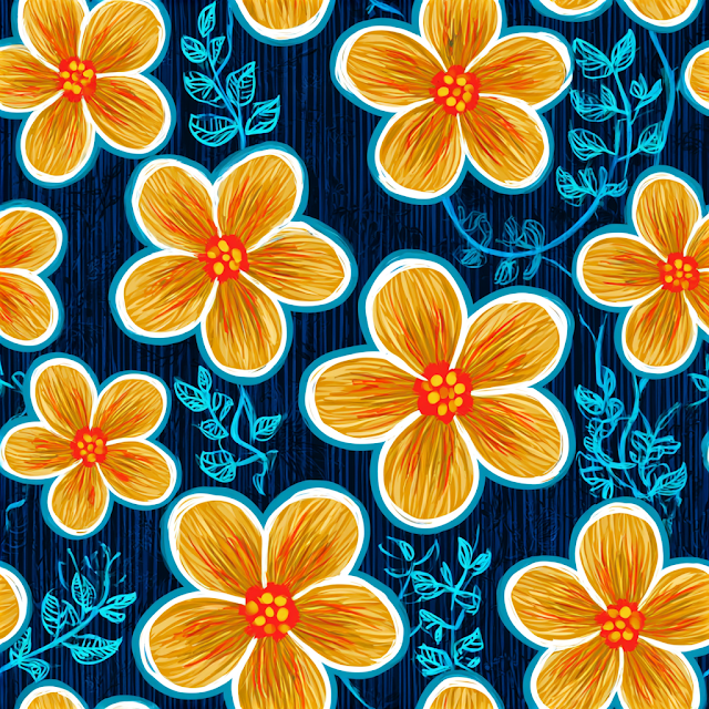 Seamless Tropical Floral Pattern