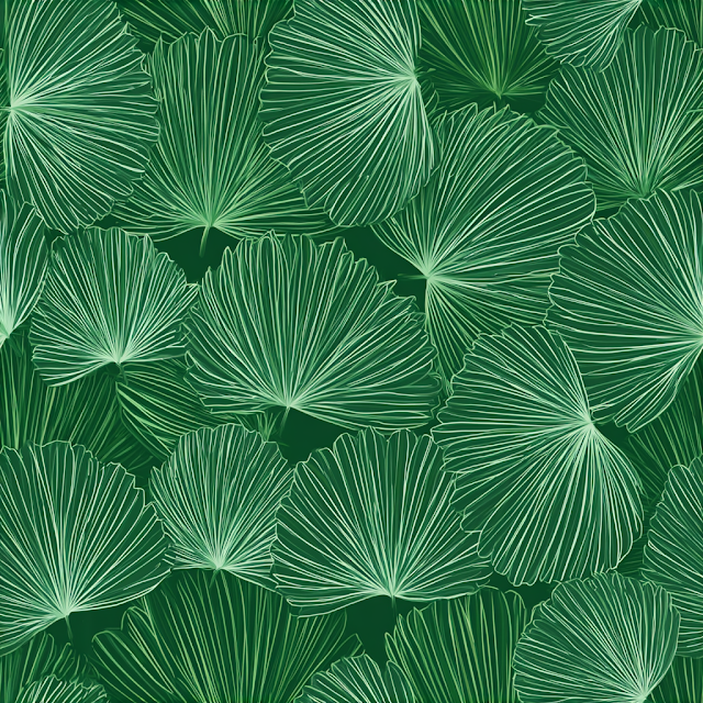 Seamless Tropical Palm Leaf Pattern