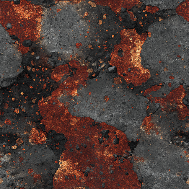 Seamless Volcanic Rock Surface Texture