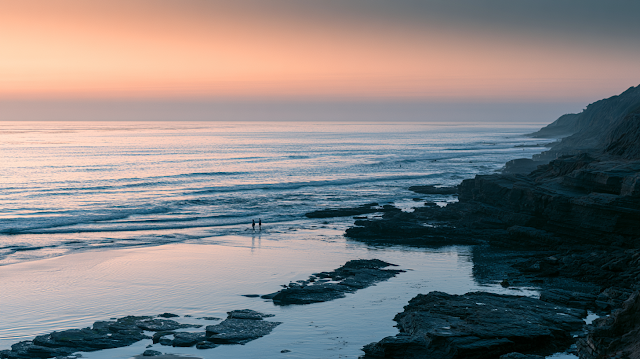 Serene Coastal Sunset