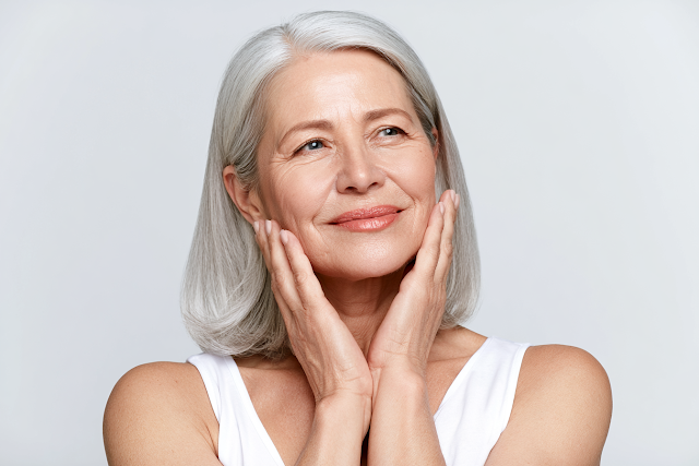 Serene Portrait of Elegant Mature Woman
