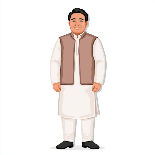 Smiling Young South Asian Man in Traditional Attire