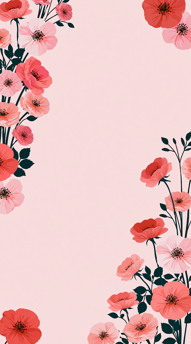 Soft Blush Pink Floral Background