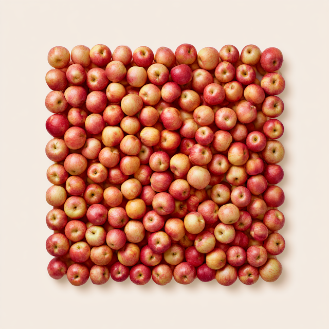 Square Arrangement of Fuji Apples