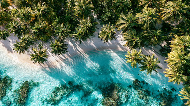 Stunning Aerial View of Tropical Lagoon