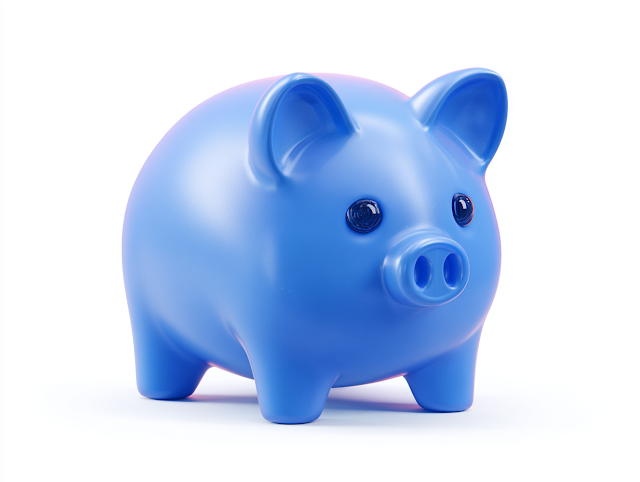 Stylish Blue Piggy Bank for Gen Z Savings