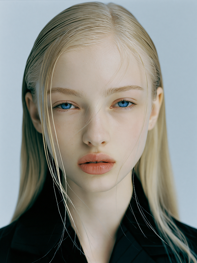 Stylish Portrait of a Young Model in Studio Setting