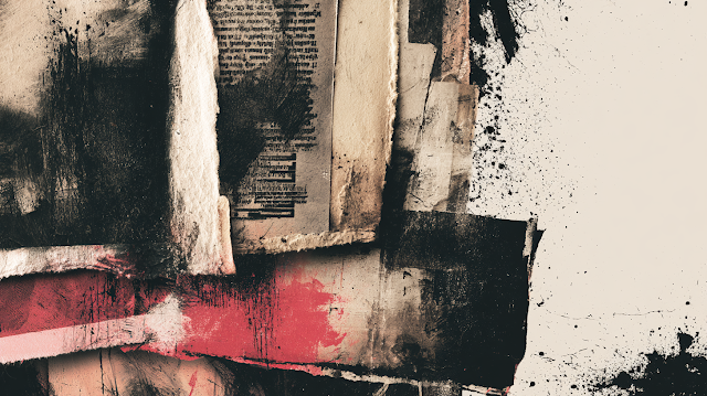 Stylish Urban Collage with Charcoal and Ink